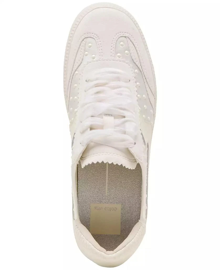 Dolce Vita Women's Notice Pearl Mesh Low Profile Lace-Up Sneakers 4
