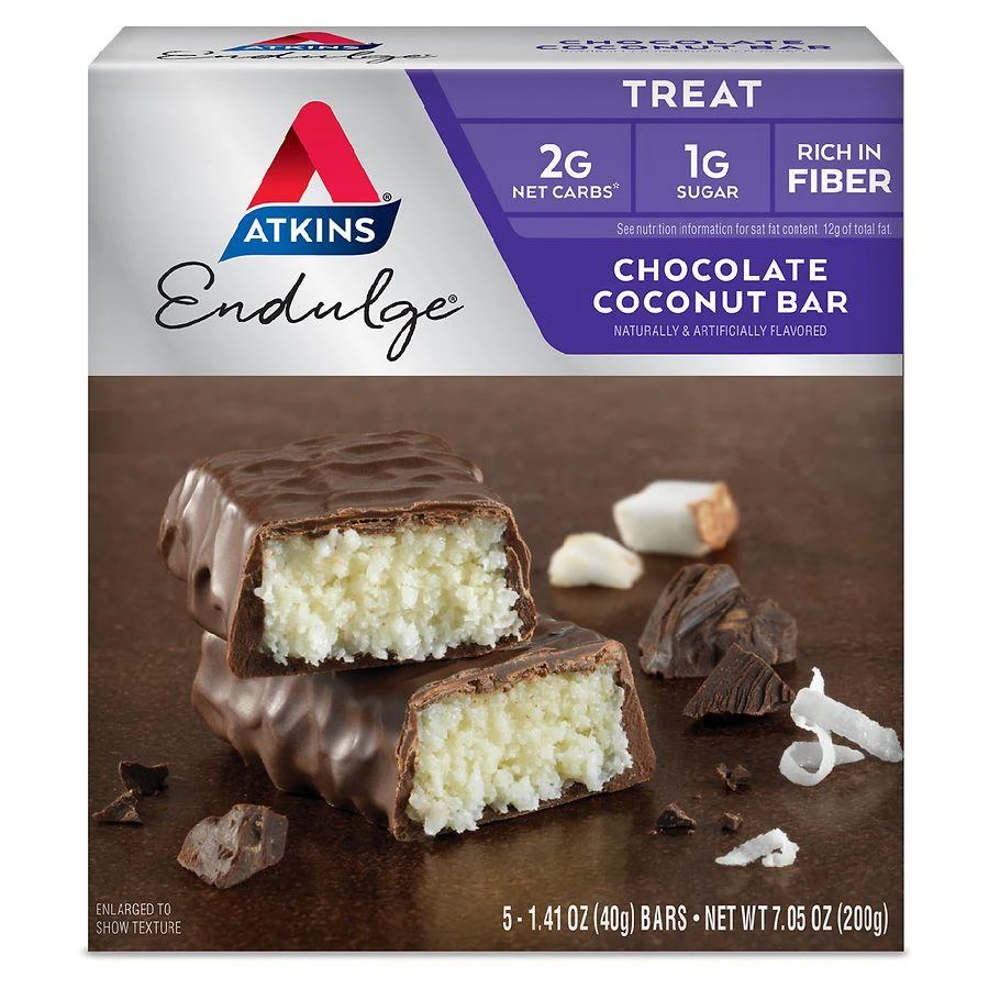 Atkins Endulge Nutrition Bars Chocolate Coconut 1