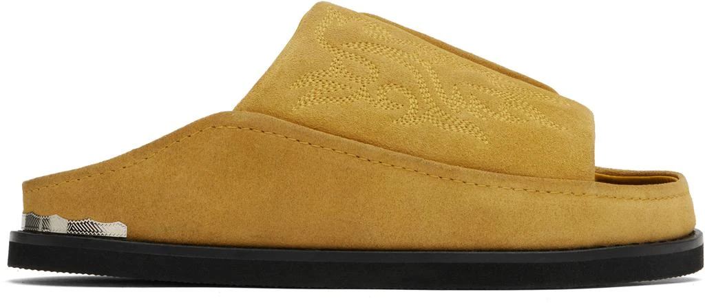 Toga Virilis Tan Embroidered Sandals