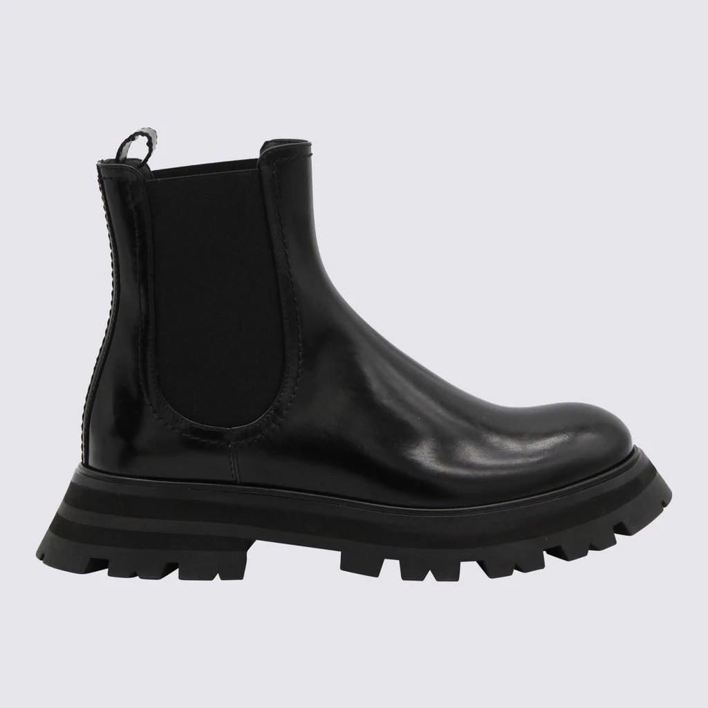 Alexander McQueen Alexander McQueen Black Leather Beatles Boots 1