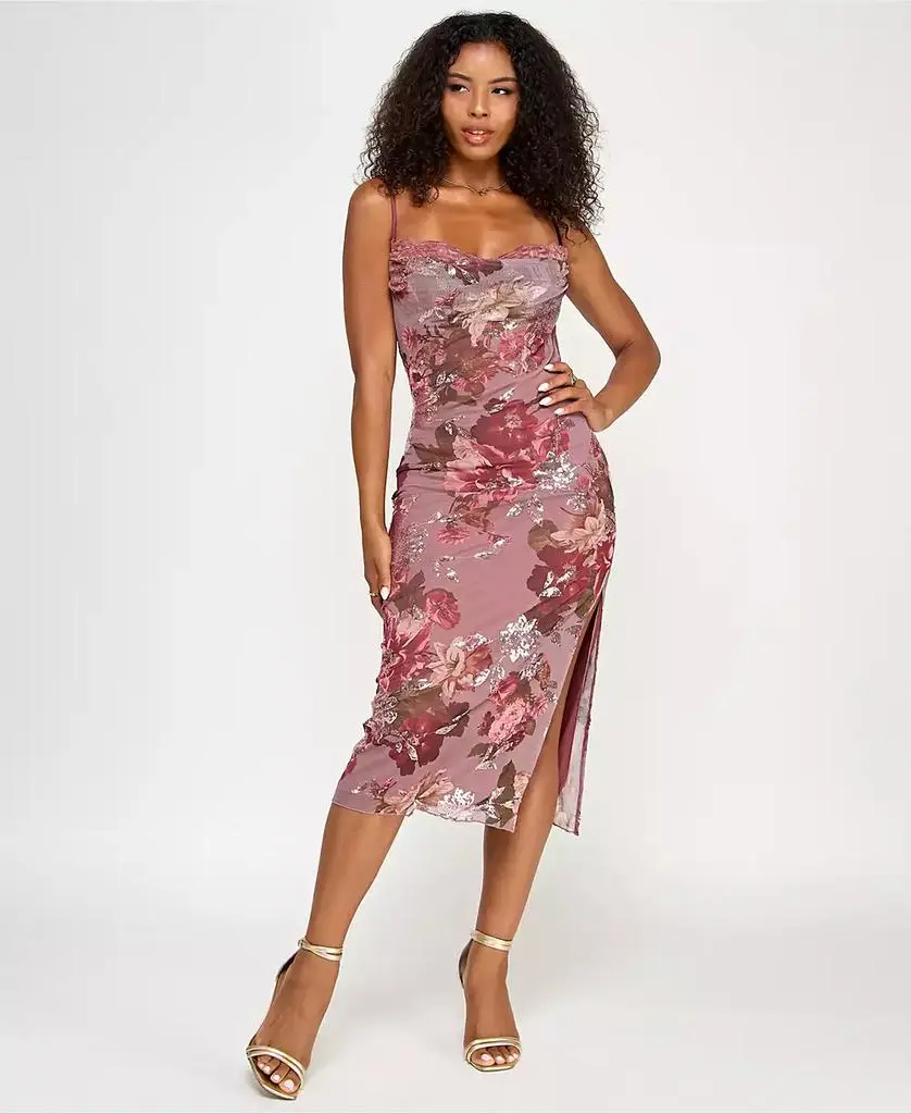 red summer dress midi Red Floral Printed Frill Strap Midi Dress – AX Paris