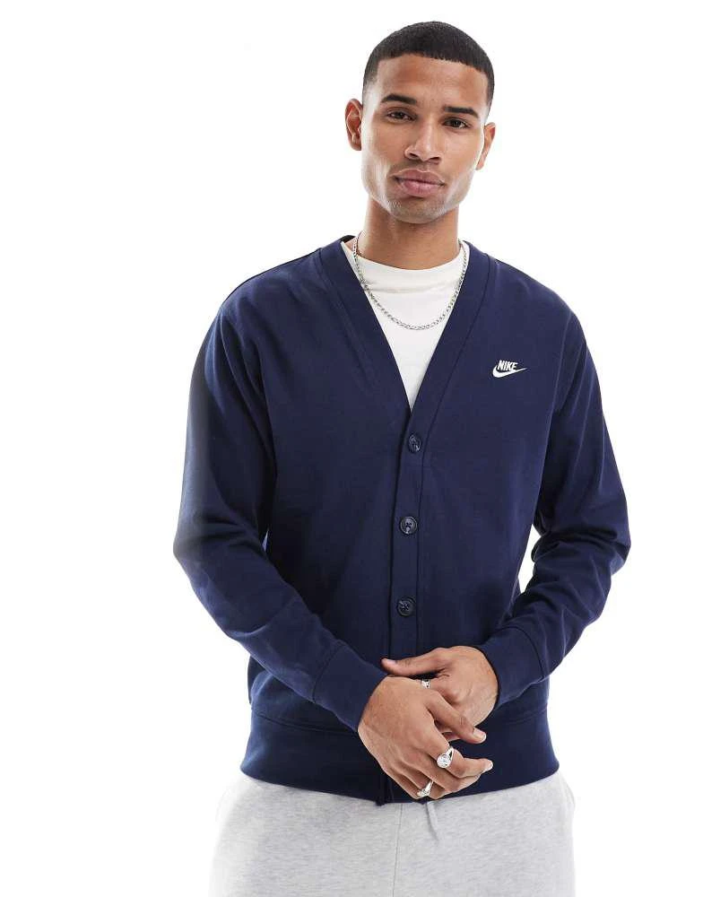 NIKE Nike Club cardigan in dark navy 2