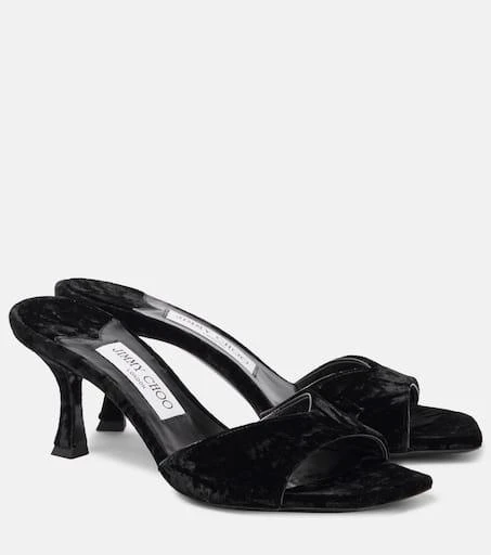 Jimmy Choo Skye 70 velvet mules 1
