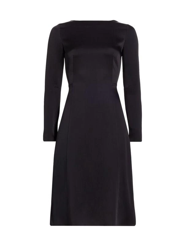 Piazza Sempione Long-Sleeve Satin Midi Dress 6