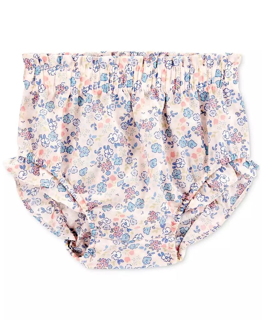Carter's Baby Girls 3-Pc. Cotton Cardigan, Bodysuit & Floral-Print Shorts Set 2