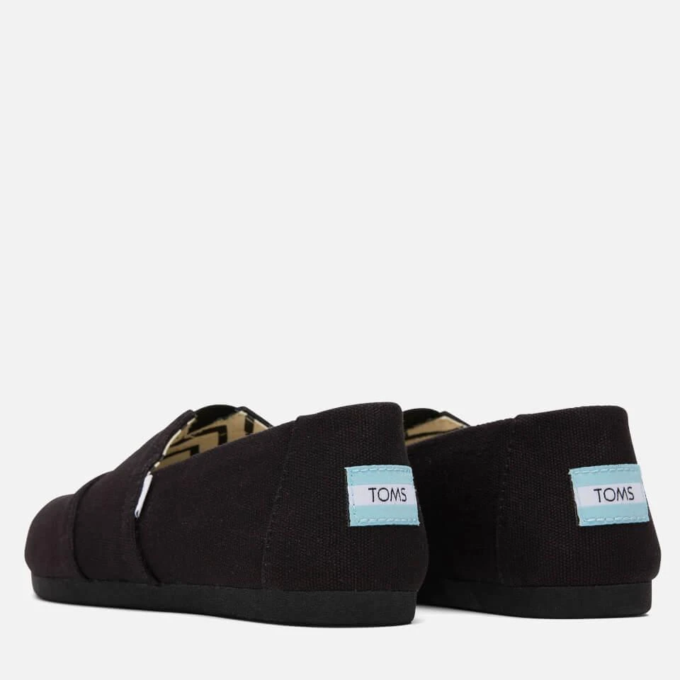 TOMS TOMS WOMEN'S ALPARGATA VEGAN CANVAS PUMPS - BLACK/BLACK 3