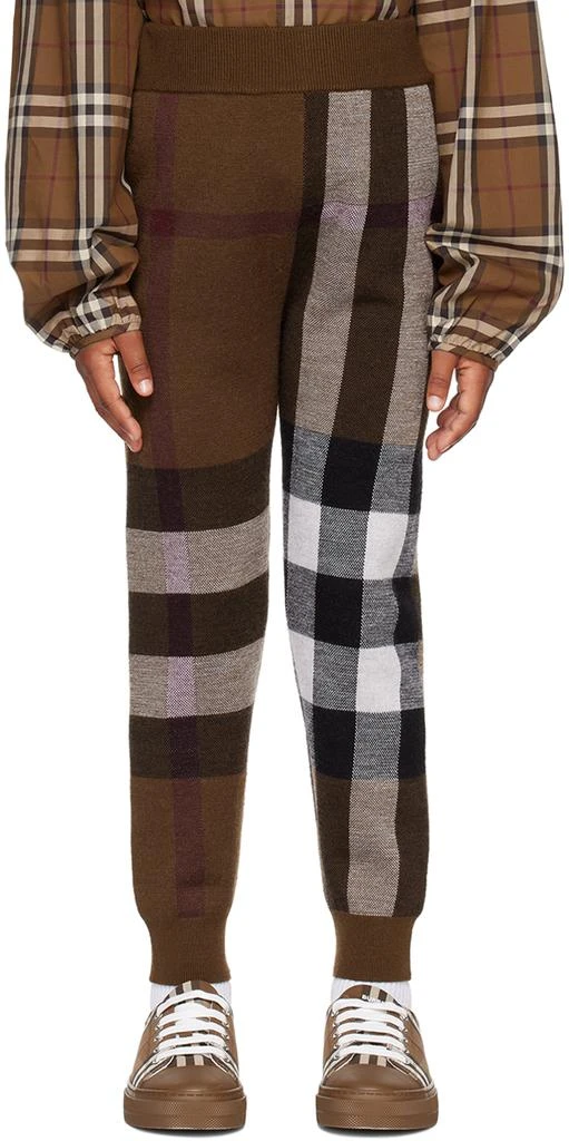 Burberry Kids Brown Check Lounge Pants