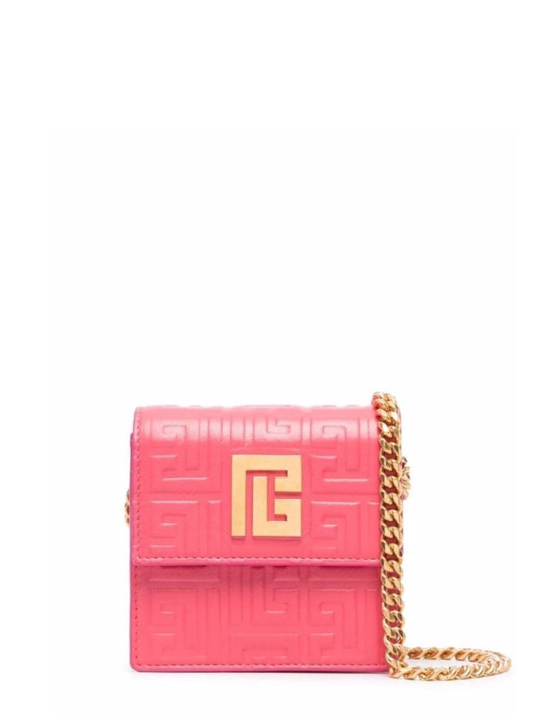 NA Monogram embossed pink Cardholder