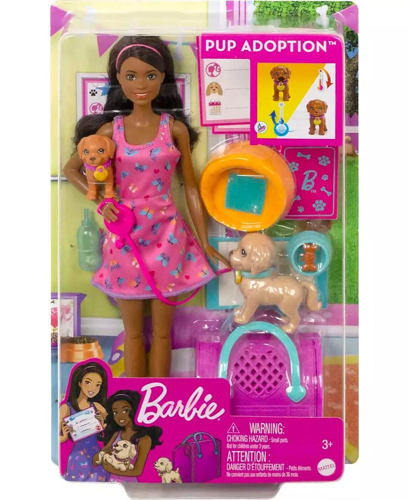 Barbie Doll and Accessories Pup Adoption Playset with Doll, 2 Puppies and Color-Change 1