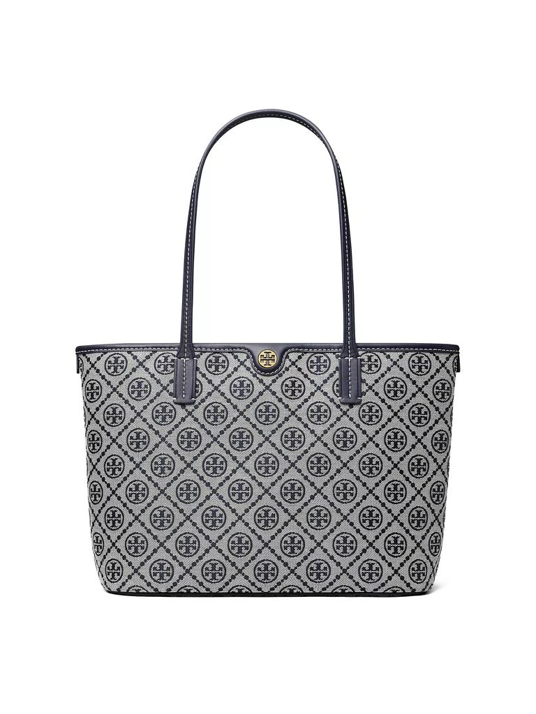 Tory Burch Small T Monogram Zip Tote Bag 1