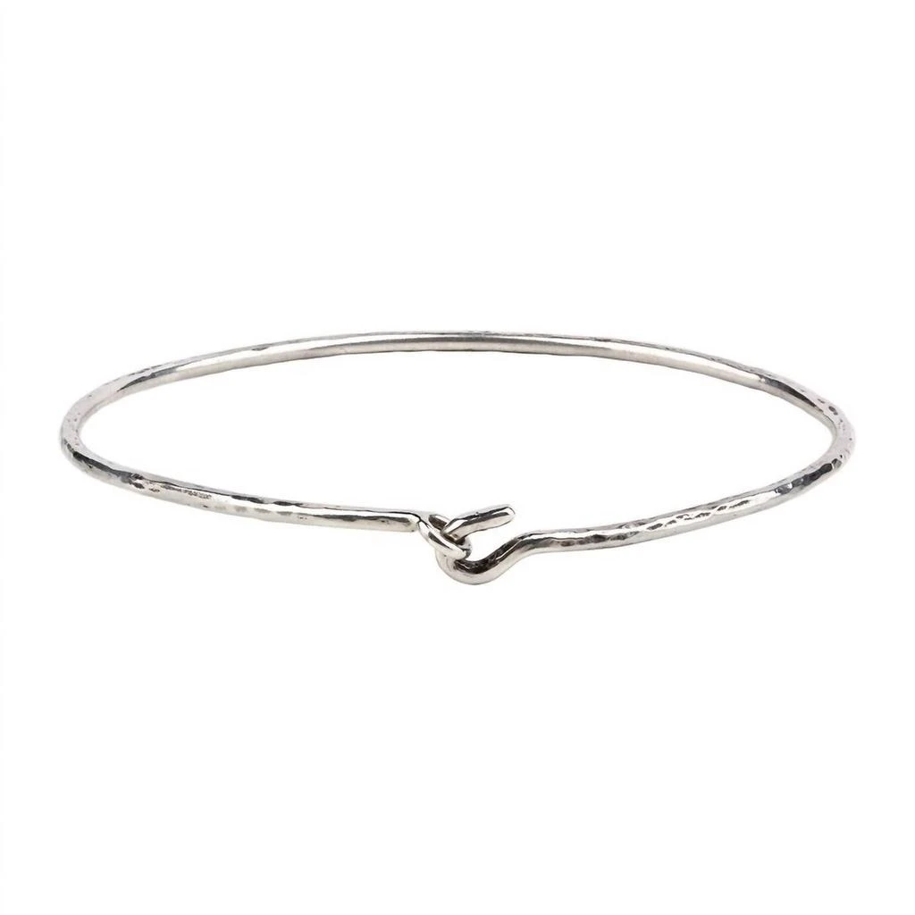 Pyrrha Charm Holder Bangle In Silver