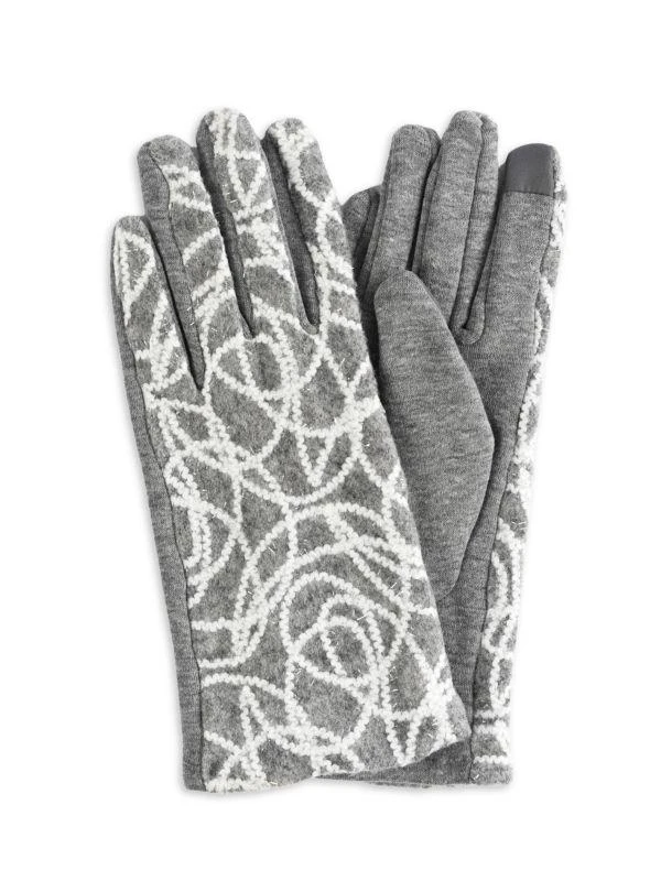 MARCUS ADLER Jersey Yarn Pattern Gloves 1