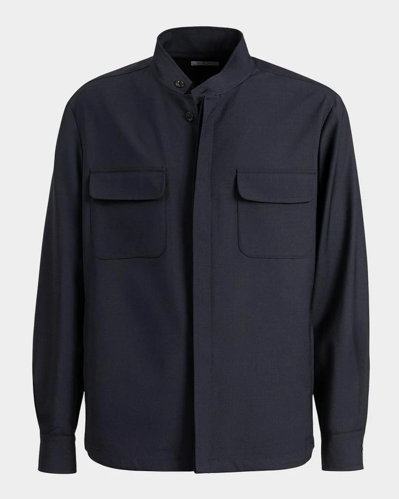BOGLIOLI Men's Overshirt with Band Collar 1