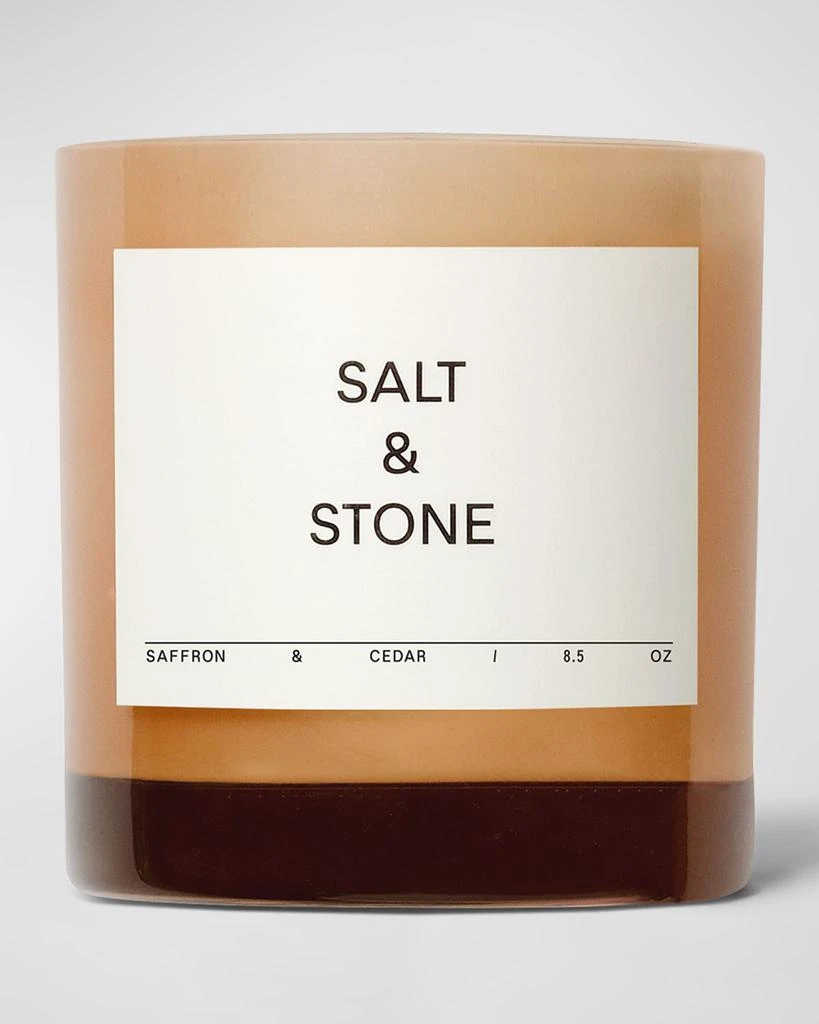 Salt & Stone Saffron & Cedar Candle 1