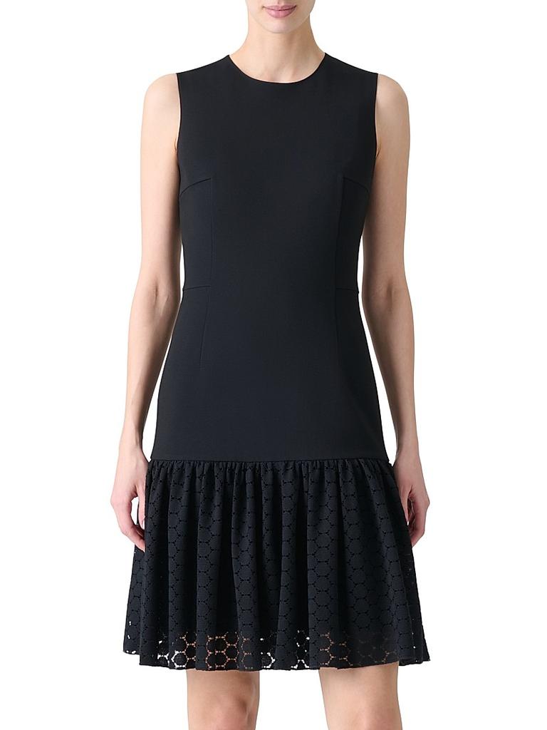 Akris Dot Lace Flare Dress