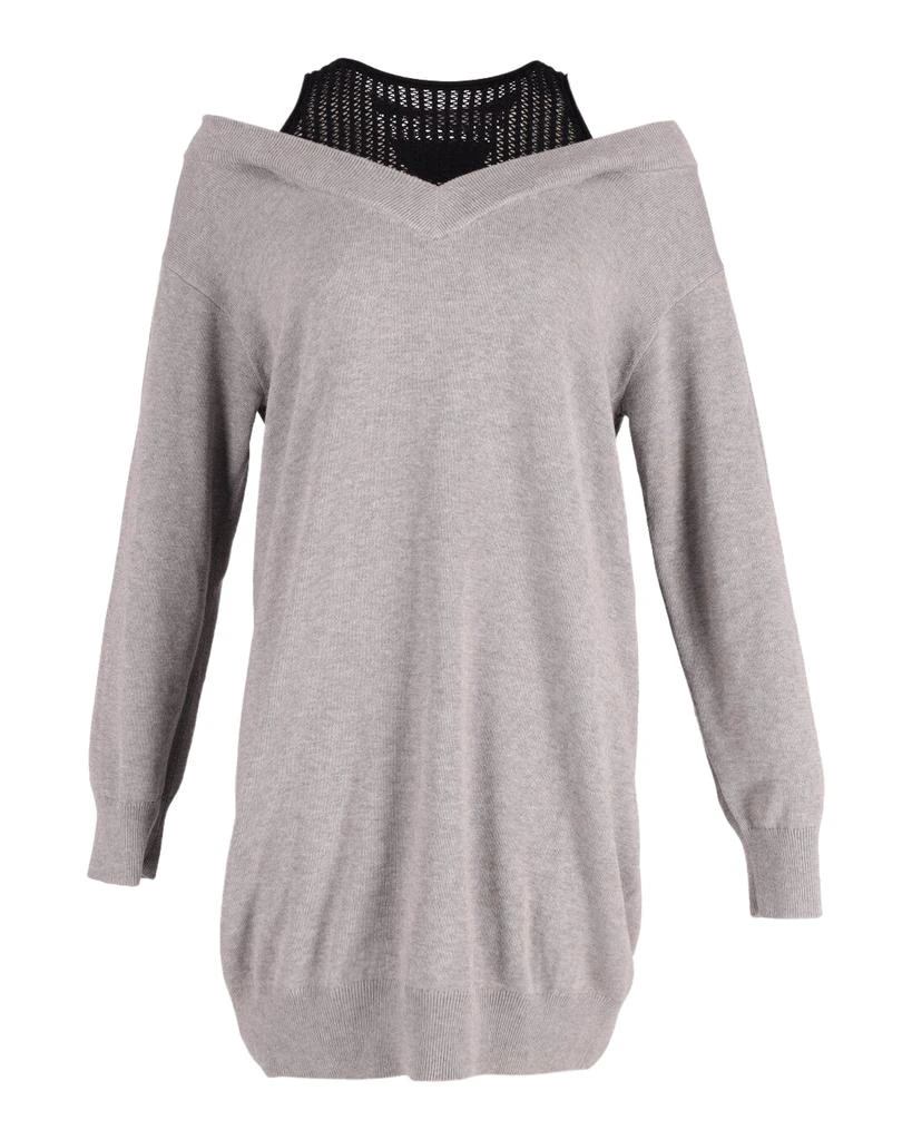 Alexander Wang Bi-Layer Sweater Dress in Grey Cotton 1