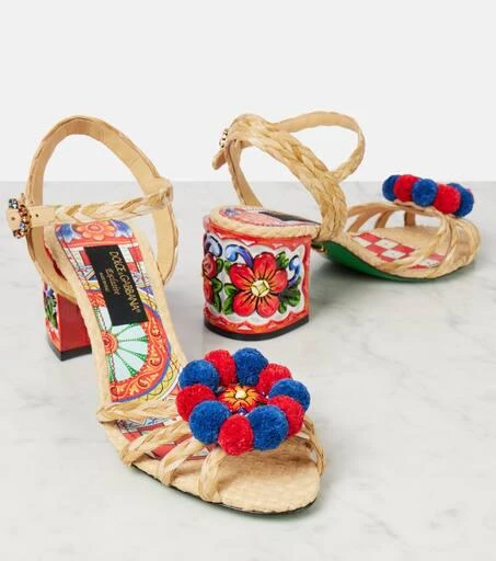 Dolce
Gabbana Taormina 60 embellished raffia sandals 5