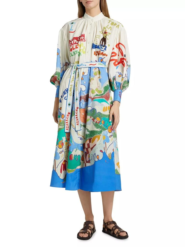ALÉMAIS Nadia Graphic Cotton Shirtdress 3