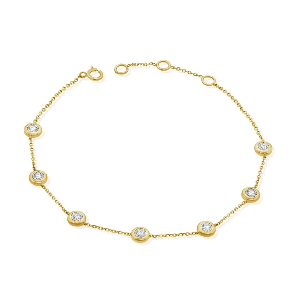 Sabrina Designs 14K Yellow Gold Diamond Bezel Bracelet