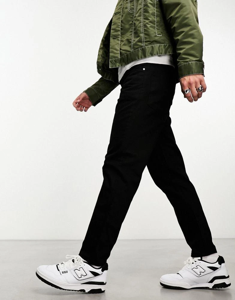 ASOS ASOS DESIGN no fade black tapered fit jeans - BLACK 1