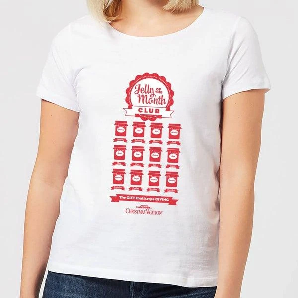 Original Hero National Lampoon Jelly Of The Month Club Women's Christmas T-Shirt - White 1