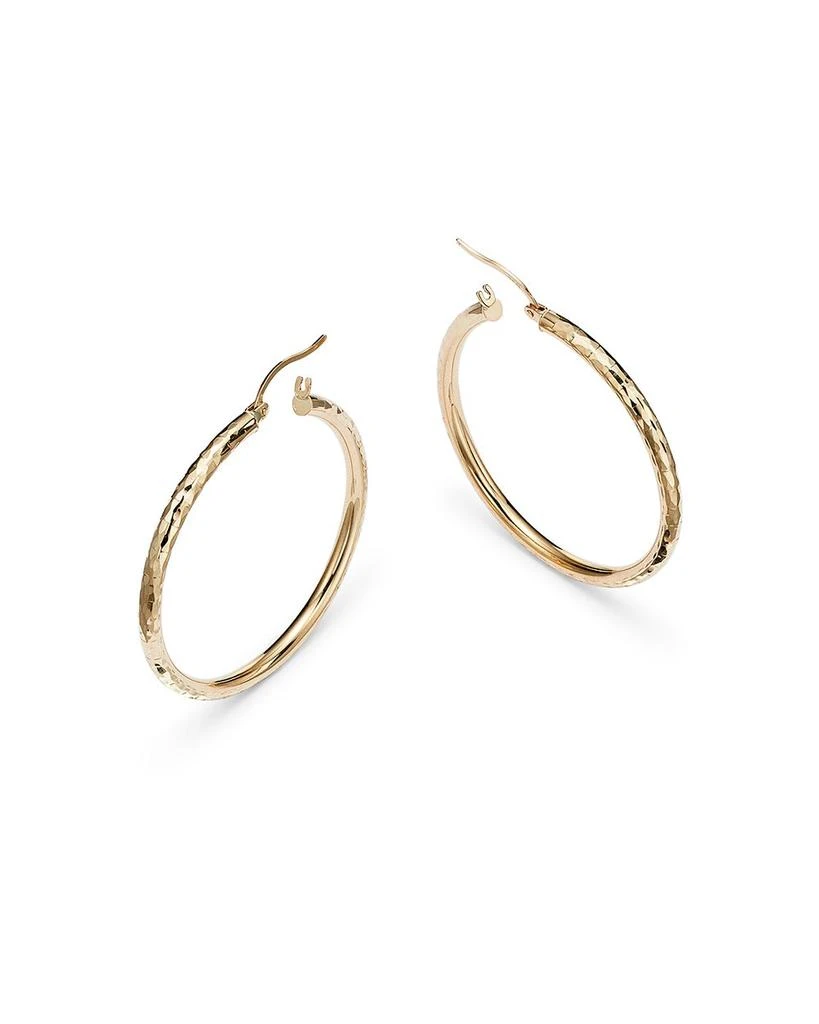 Bloomingdale's Diamond-Cut Hoop Earrings in 14K Yellow Gold 4