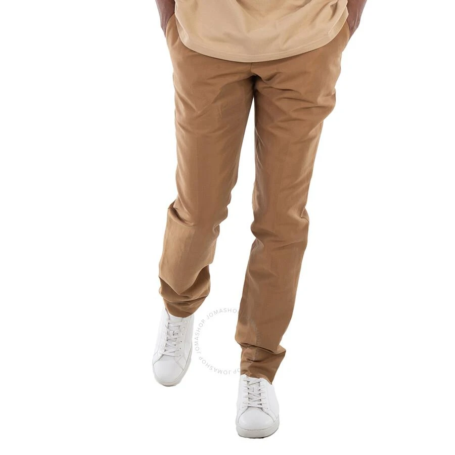 Burberry Burberry Camel Wool Linen Tailored Savile Trousers, Brand Size 52 (Waist Size 35.8") 1