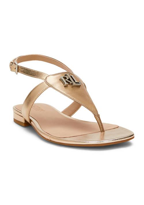 Ralph Lauren Ralph Lauren Everley Metallic Nappa Leather Sandals