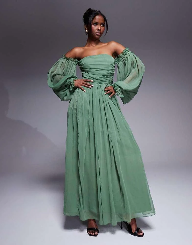 slim fit dress slacks Casual Satin A-Line Off-Shoulder Green Party Evening Dress Green / US 8