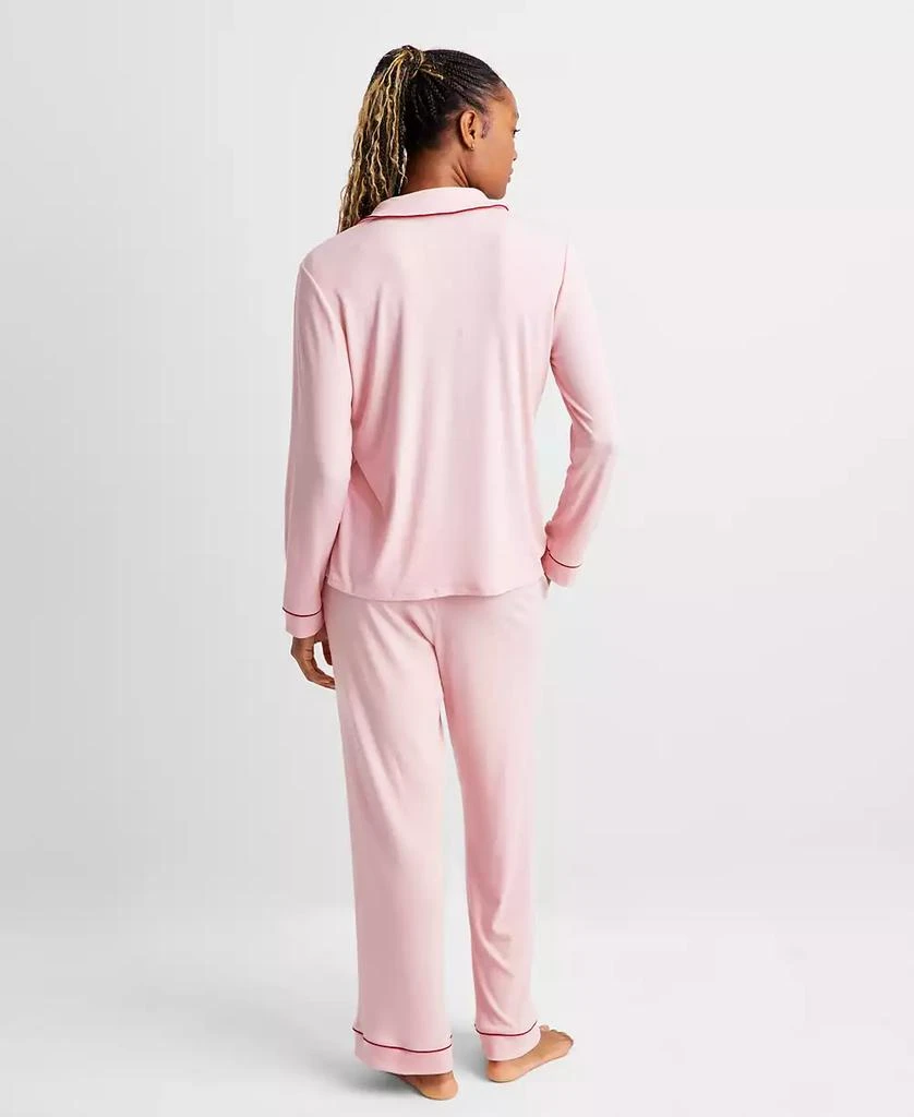 State of Day Women's 2-Pc. Packaged Ribbed Notched-Collar Pajamas Set XS-3X, Created for Macy's 2