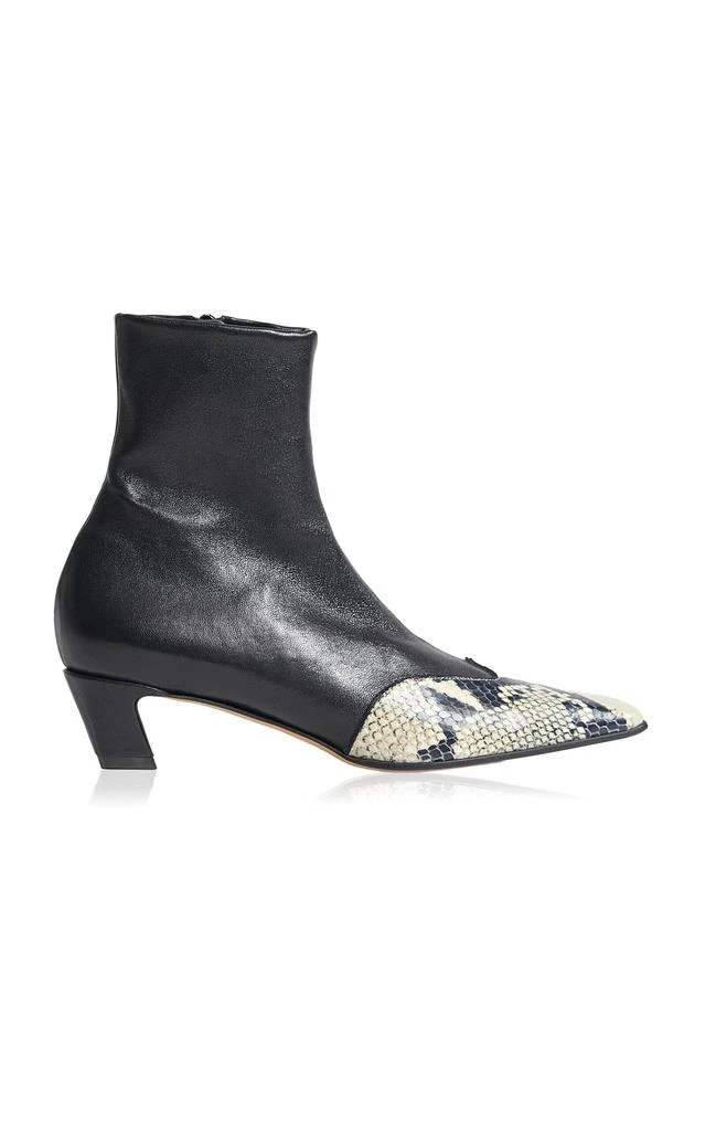 Khaite Khaite - Dallas Leather Ankle Boots - Black - IT 37 - Moda Operandi 1