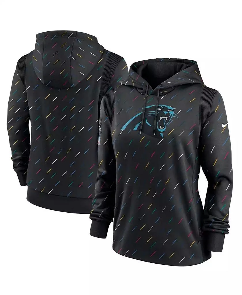 NIKE Women's Anthracite Carolina Panthers NFL Crucial Catch Therma Pullover Hoodie 1