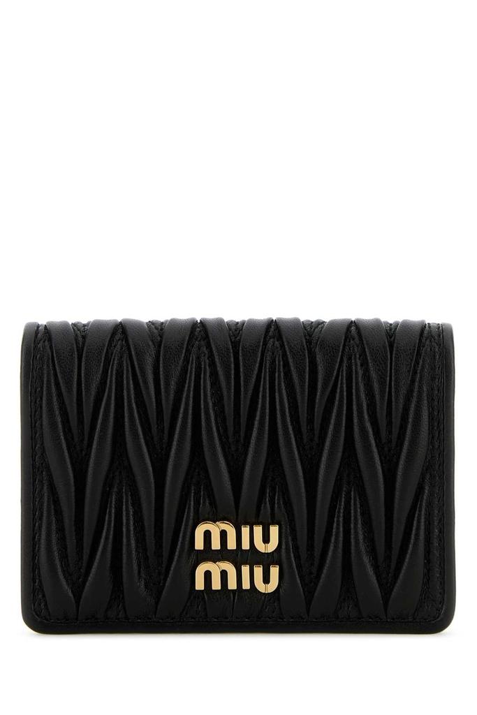 Miu Miu Miu Miu Logo-Lettering Matelassé Cardholder