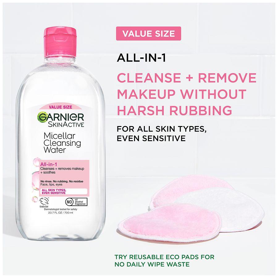 SkinActive Micellar Cleansing Water Cleanser & Makeup Remover, For All Skin Types
