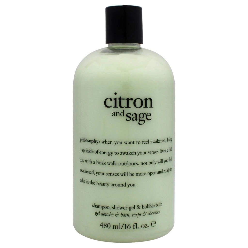 philosophy Citron and Sage by  for Unisex - 16 oz Shampoo, Shower Gel and Bubble Bath 1