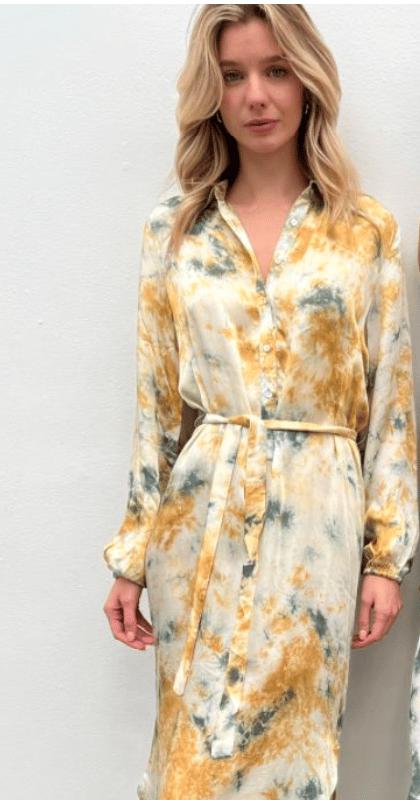 Mes Demoiselles Ilico Shirt Dress Khaki Ocre