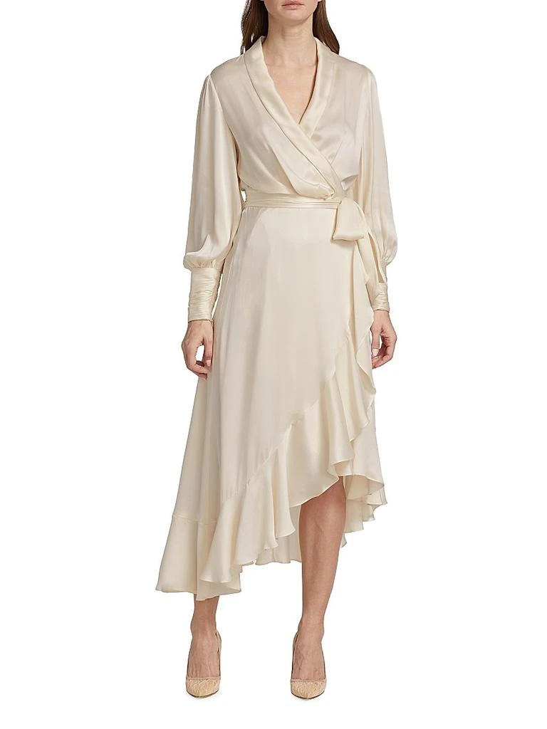 Zimmermann Silk Wrap Midi-Dress 3