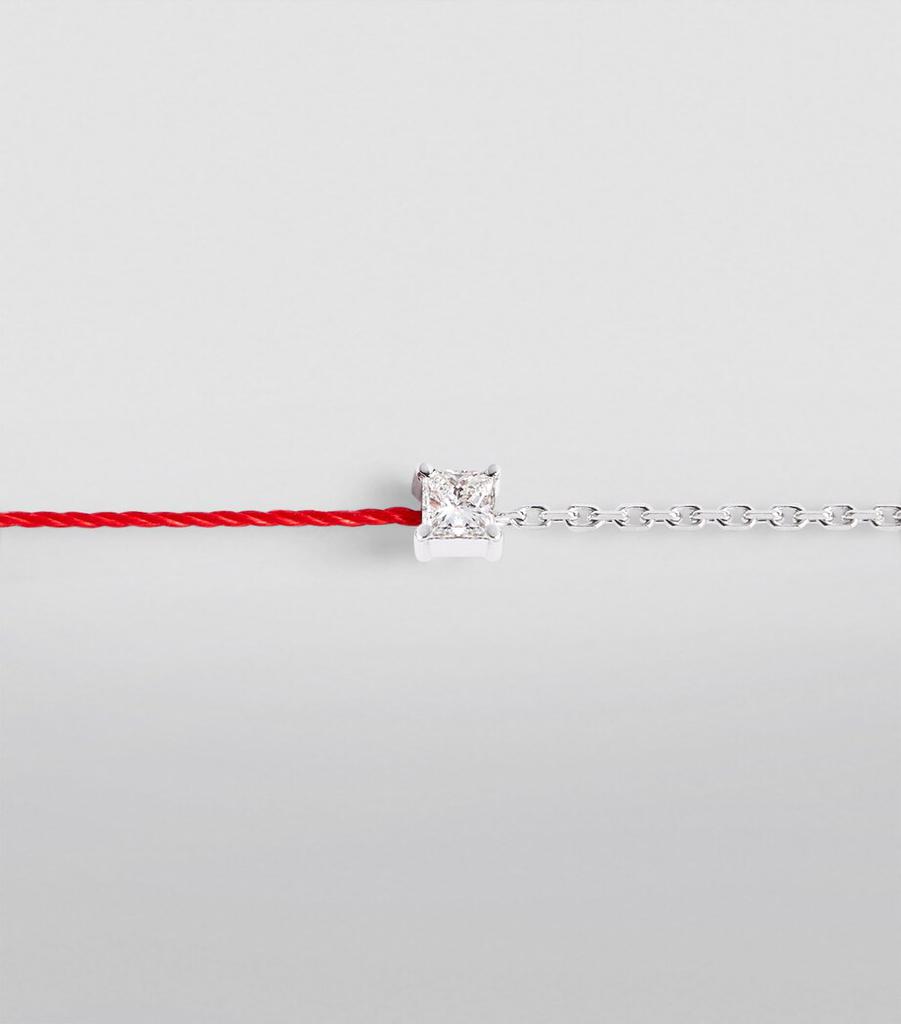 Redline White Gold and Diamond Royal String Bracelet