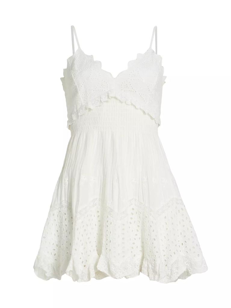 LoveShackFancy Kerielle Cotton Eyelet Minidress