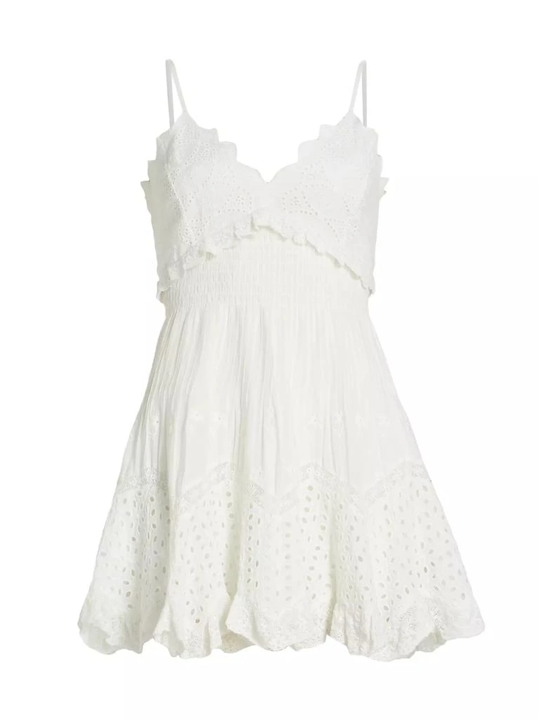 LoveShackFancy Kerielle Cotton Eyelet Minidress 1