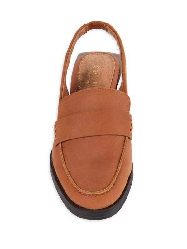 Cecelia New York Oyster Leather Loafer Mules 5
