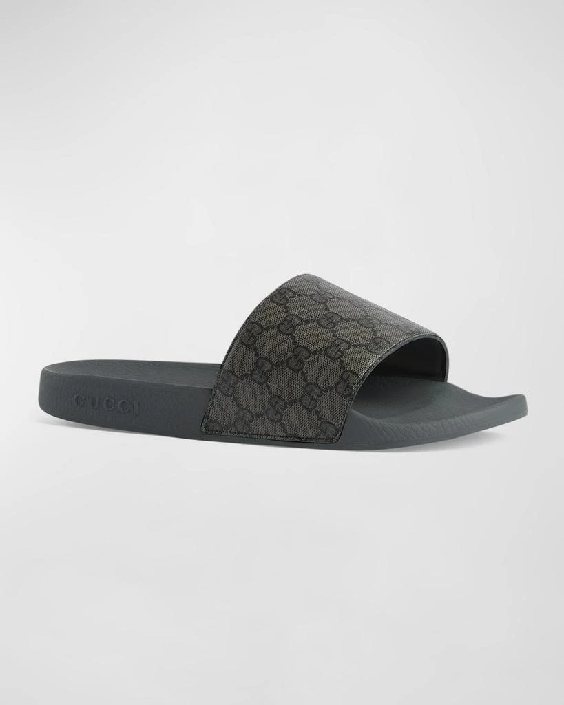 Gucci Men's GG Supreme Canvas Slide Sandals 2