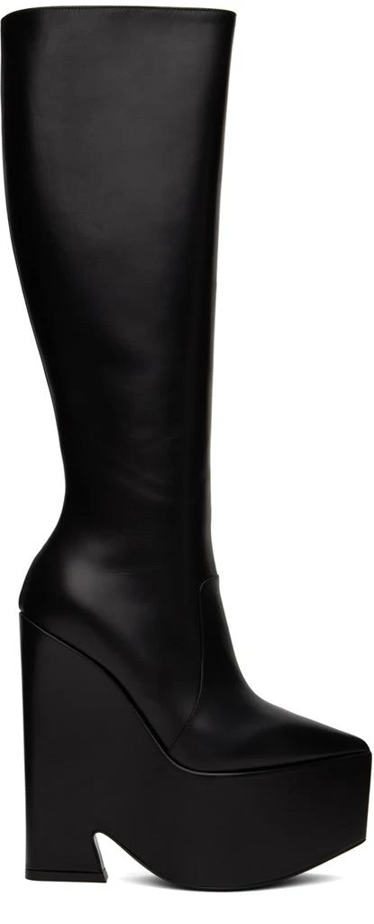 Versace Black Tempest Platform Tall Boots 1