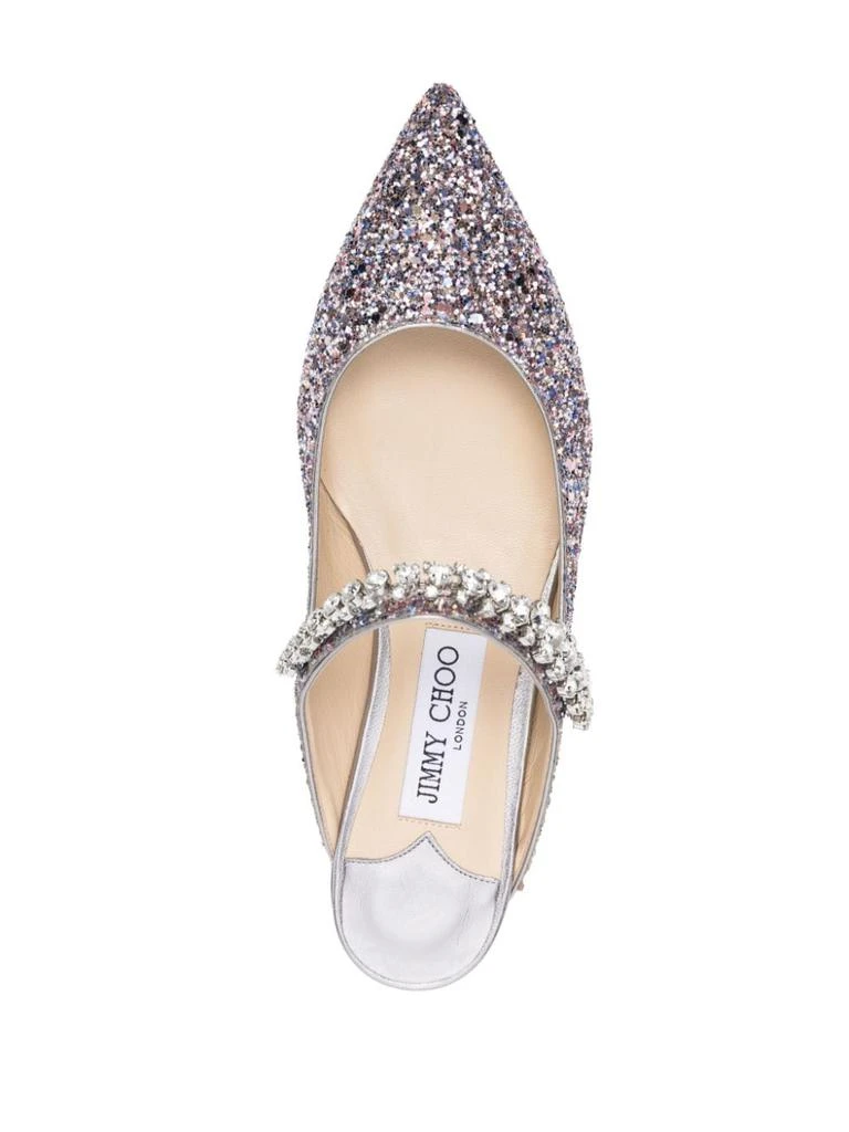 Jimmy Choo BING FLAT CRYSTAL STRAP GLITTER MULES 3