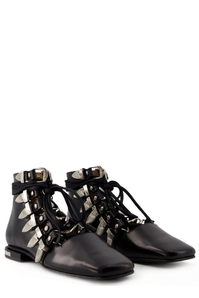 Toga Pulla Toga Pulla Buckled Lace-Up Ankle Boots