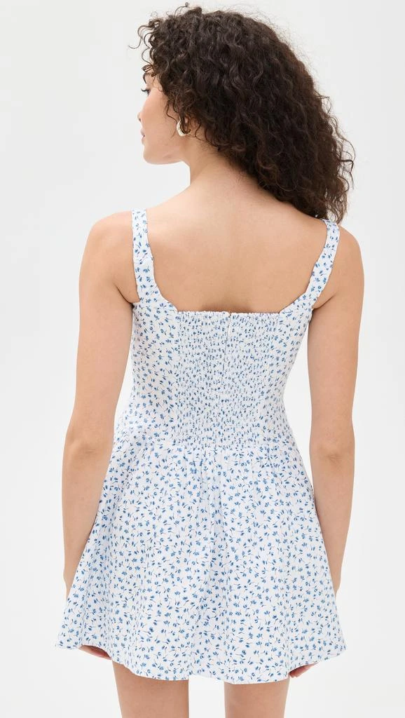 linen mini dress v neck Michael Stars Brielle 3/4 Sleeve Mini Dress Women's Dress Nocturnal : MD (US 6-8)