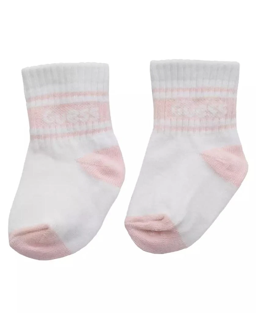GUESS Baby Girls 5-Piece Bodysuits, Shorts, Bib, and Socks Set 9