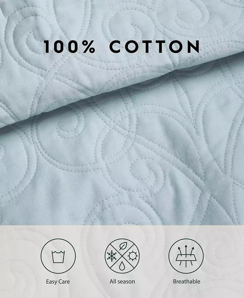 Laura Ashley Felicity Cotton Reversible 2 Piece Quilt Set, Twin 11