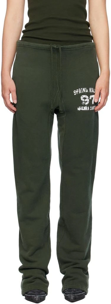 GREG ROSS SSENSE Exclusive Green Sweatpants 1