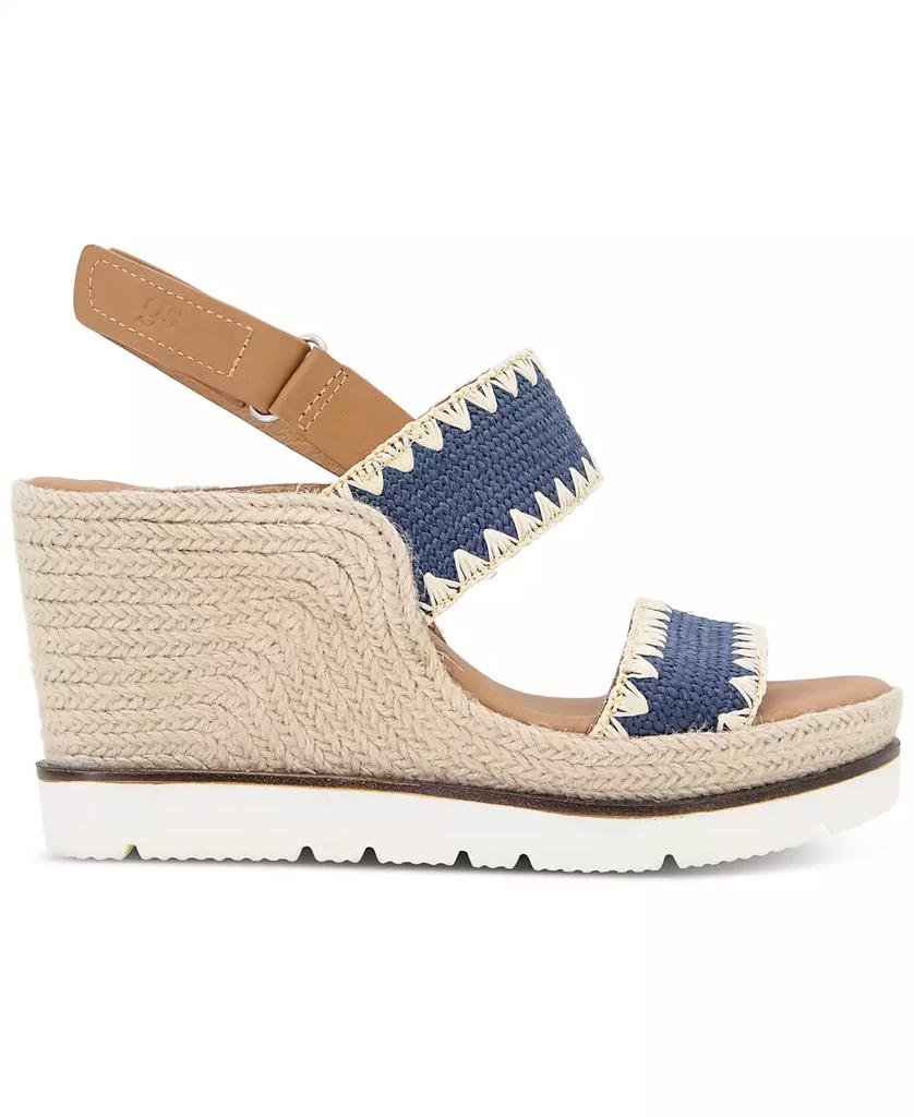 Gentle Souls Women's Evora Stitched-Trim Wedge Sandals